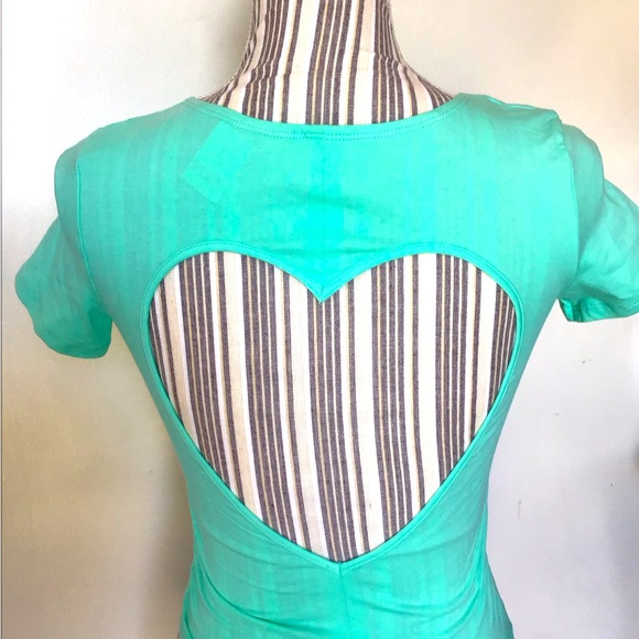 PINK heart cutout top - brand new crop complete with dog stitching - Picture 5 of 9